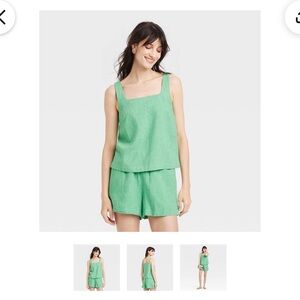 a new day Green Sleeveless Top and Shorts Set